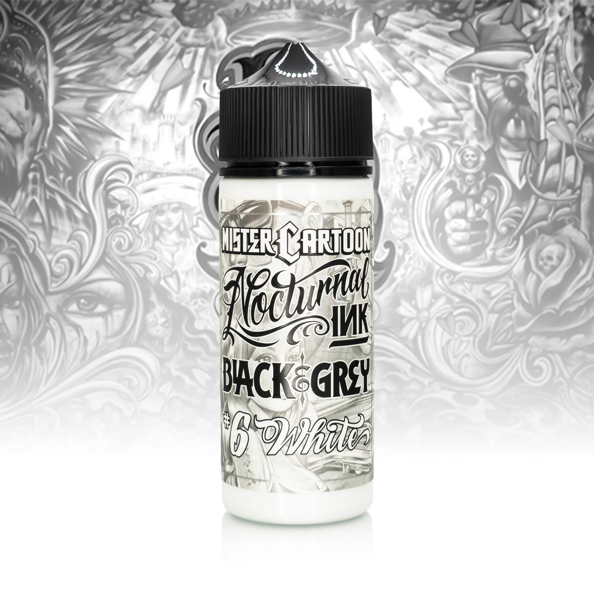 Bishop x Mister Cartoon Eternal Tattoo Ink Set - Professional Tattoo Ink Kit - 6 Bottles (4oz Each) - Perfect for Tattoo Artists, Permanent Makeup & Body Art Professionals