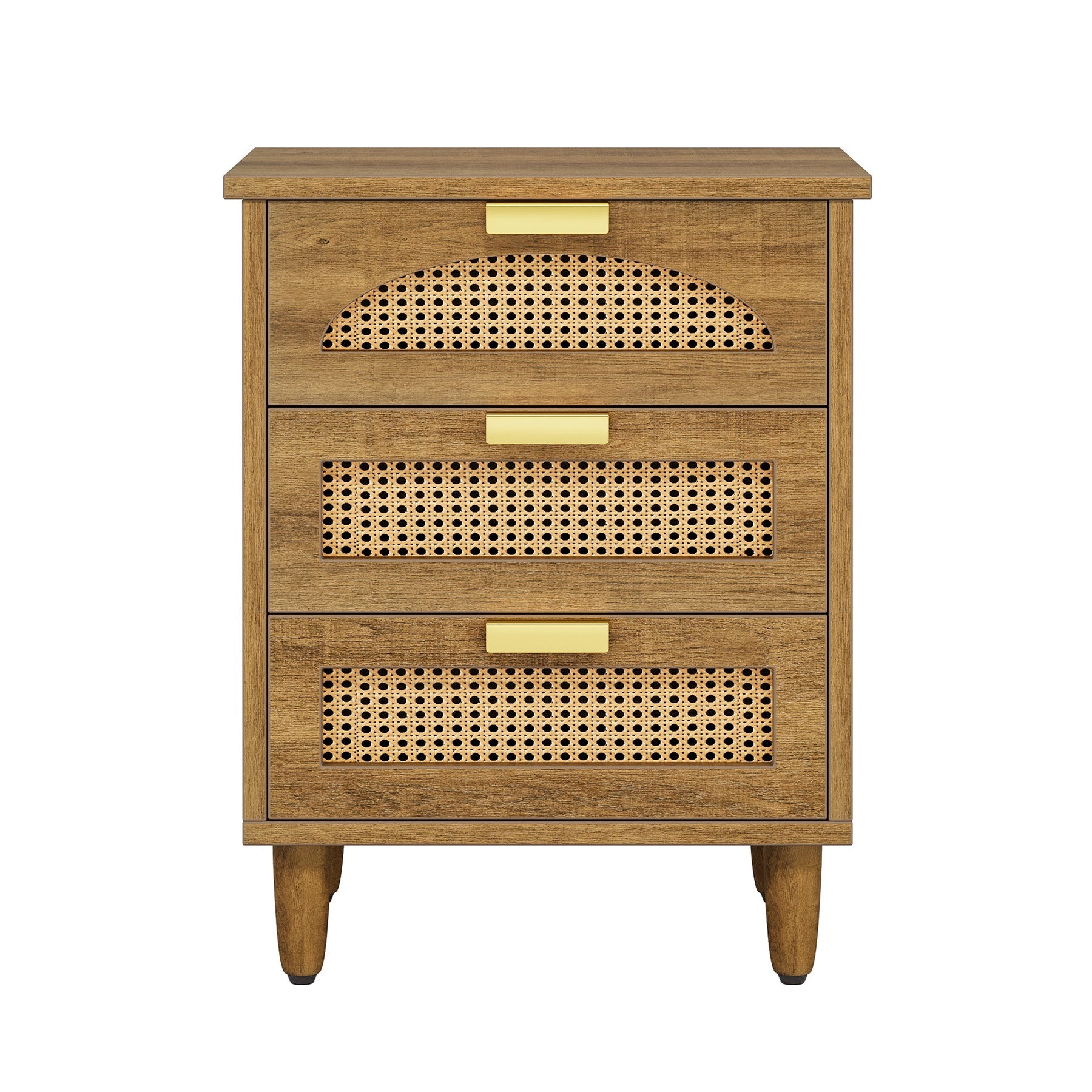 20 Inch Wood Night Stand with 3 Drawers - Bedside Table Storage Cabinet for Bedroom, Living Room & Office Organization