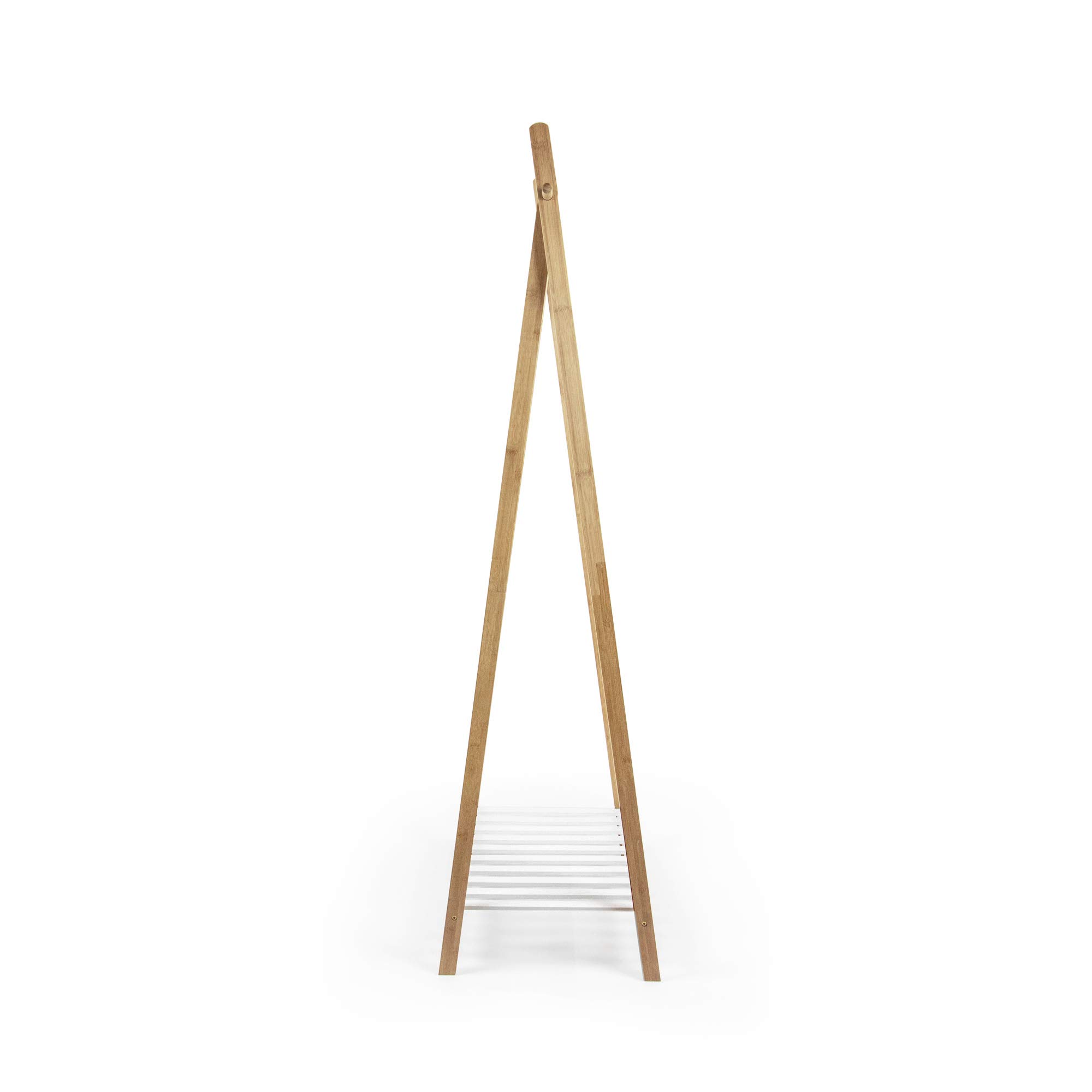 Nagano Bamboo Clothes Rack - 80 x 44 x 162 cm Space-Saving Wardrobe Organizer for Bedroom, Closet & Laundry Room | Compactor RAN8970