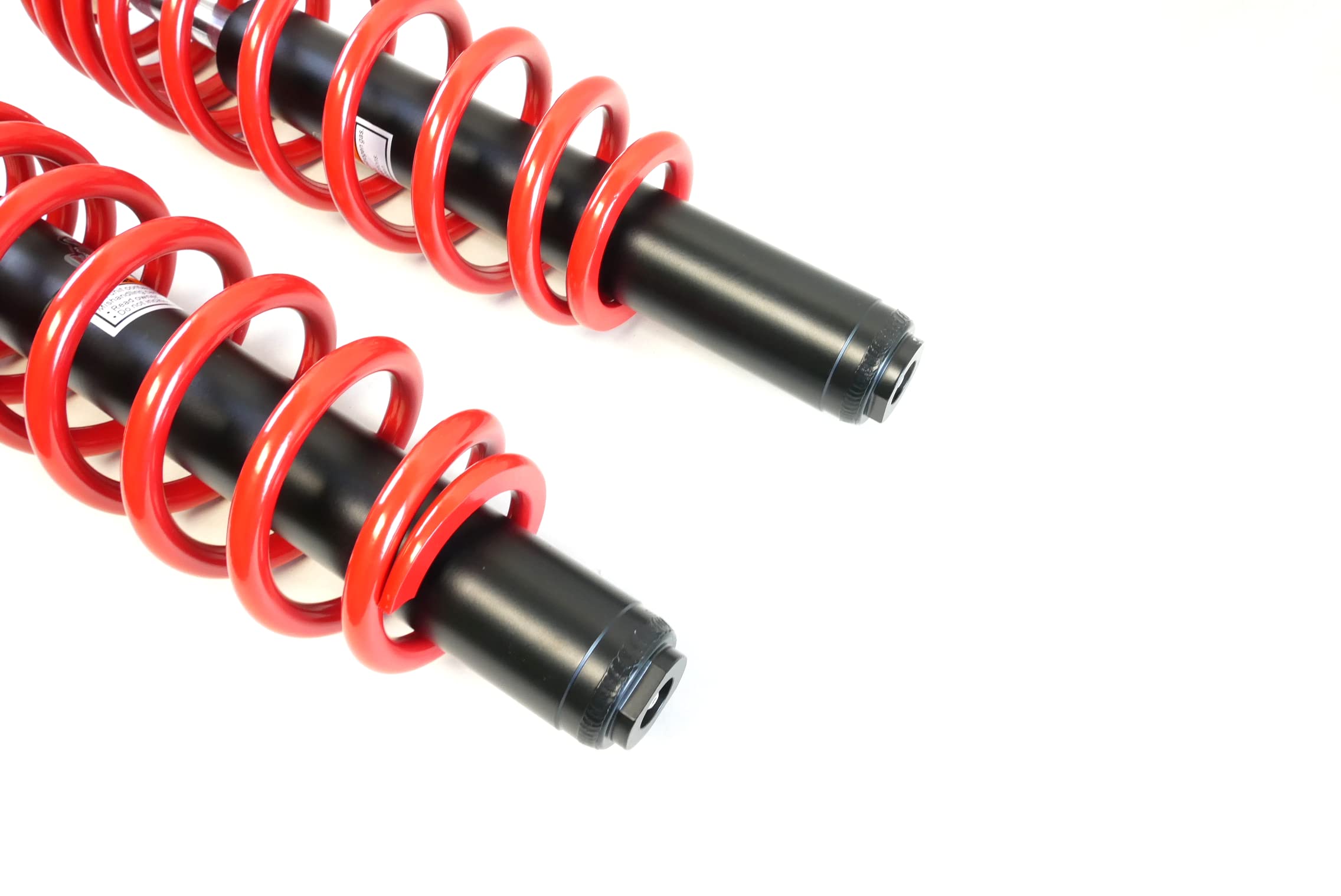 Monster Axles Front Monotube Shocks for Polaris Ranger 500 & Series 10/11 (7041784) - Dual Rate Gas-Powered Shock Absorbers with Red Springs - Perfect for Off-Roading, Hunting & Heavy-Duty Work