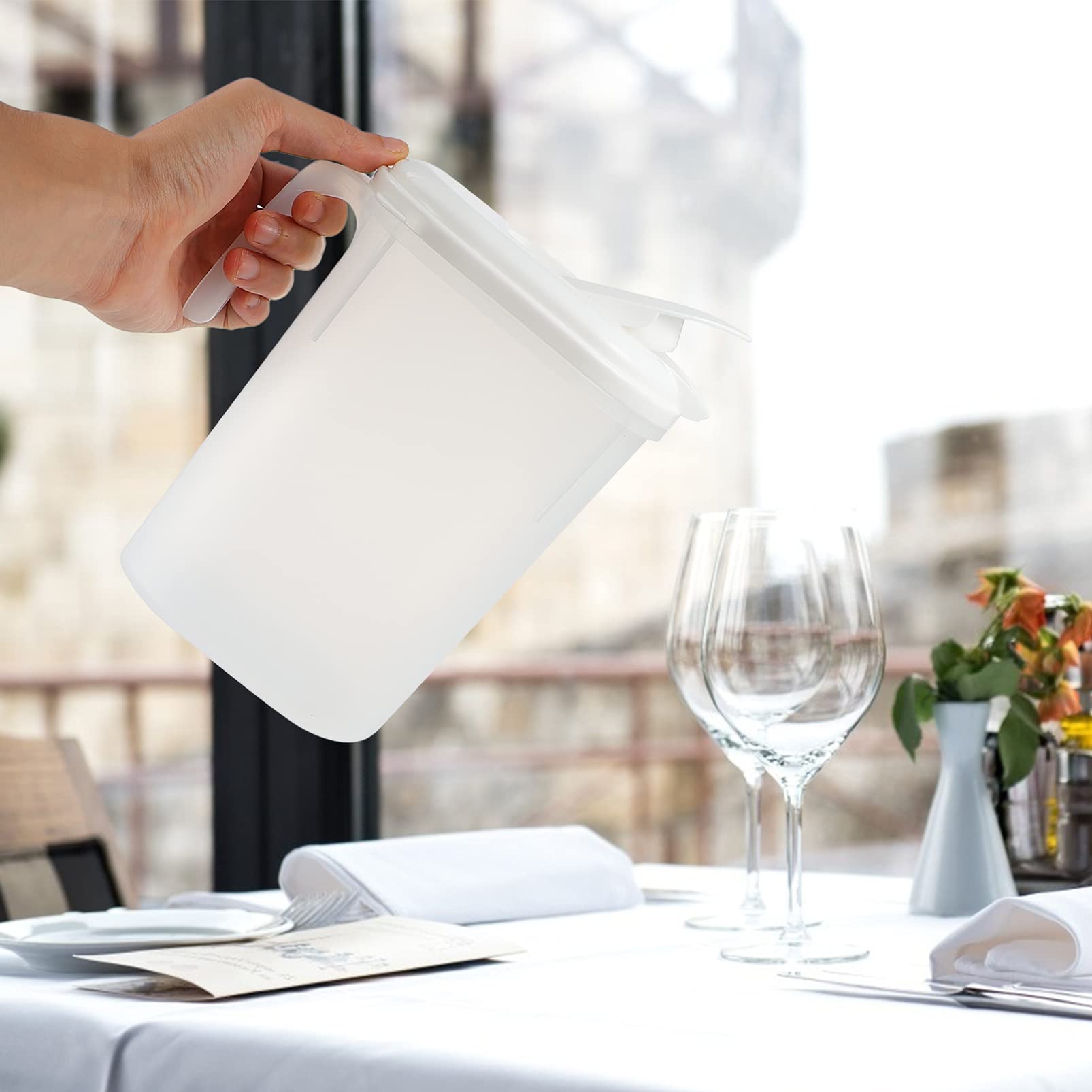 1pc Large Capacity Plastic Cold Water Jug - BPA Free Beverage Kettle for Tea, Juice & Infused Water | Perfect for Home, Office & Outdoor Use | Durable Household Water Bottle & Scented Tea Pot