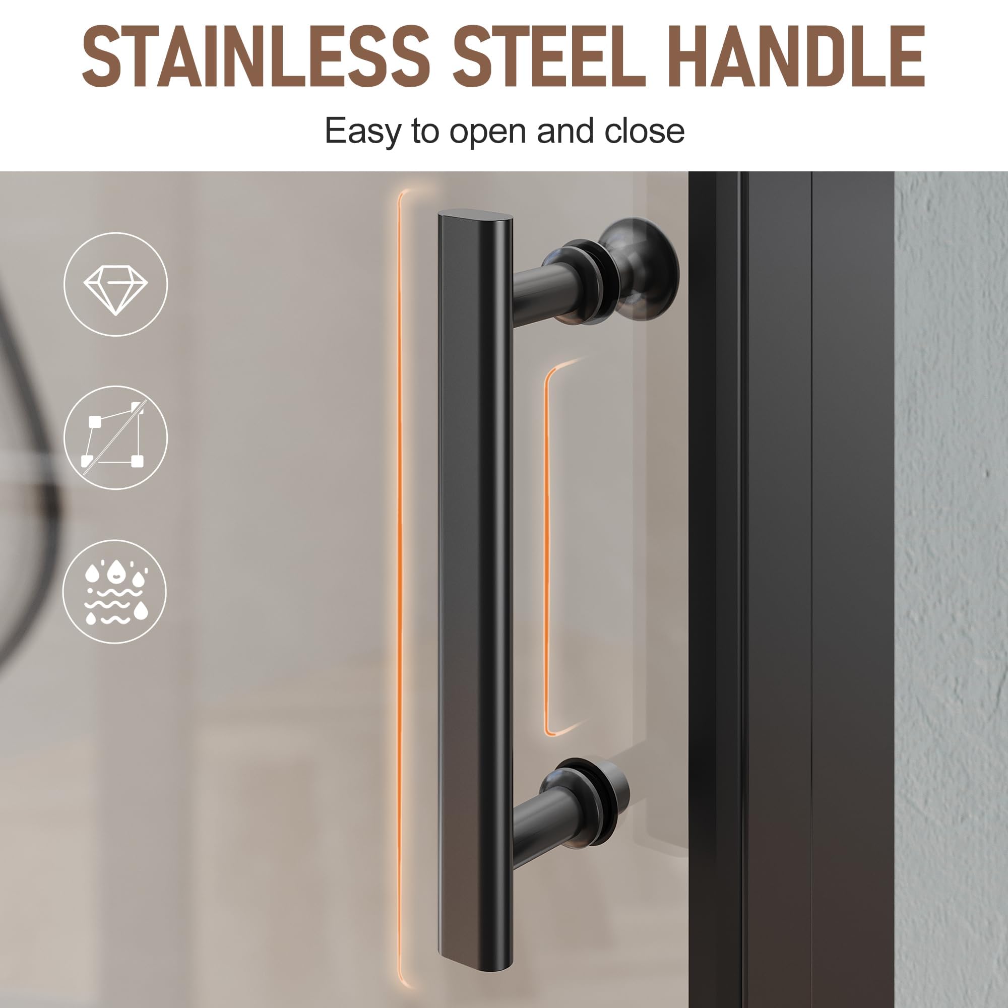 Semi-Frameless Bi-Fold Shower Door 29.5-31