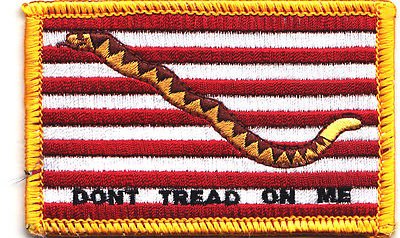 Don't Tread On Me USA Navy Jack Flag Patch - American Gadsden Biker Iron-On Emblem for Jackets, Vests & Backpacks