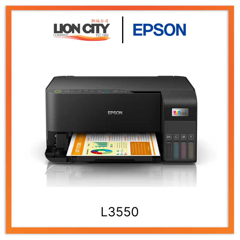Epson EcoTank L3550 Wireless All-in-One Ink Tank Printer - Print, Scan, Copy | A4 Size | Home & Office Use | High-Yield Printing for Documents & Photos