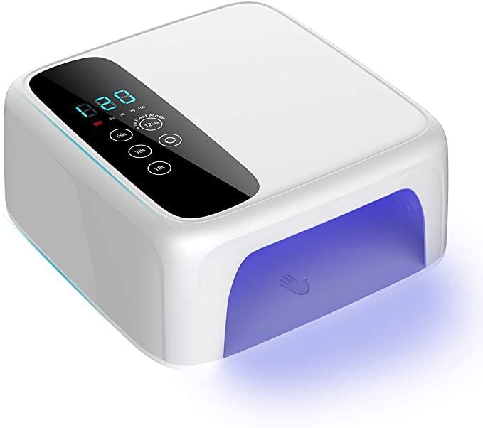 Japanese LCD Touch Screen Nail Lamp - 72W LED Light Therapy Machine for Nails, High Capacity Rechargeable, Professional Salon & Home Use