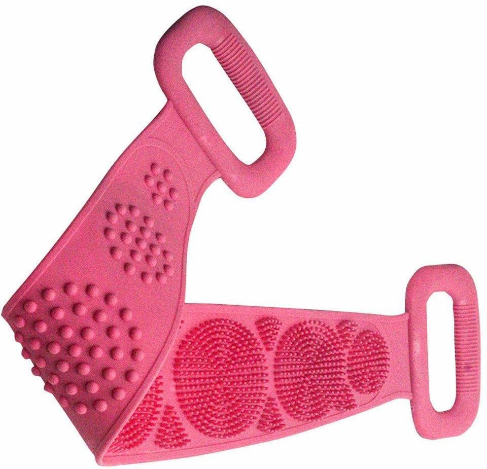 Double-Sided Bathing Back Brush for Deep Skin Cleaning & Massage - Exfoliating Belt for Dead Skin Removal in Shower - Easy to Clean & Lathers Well for Men & Women - Perfect Back Scrubber for Spa, Home Use & Travel