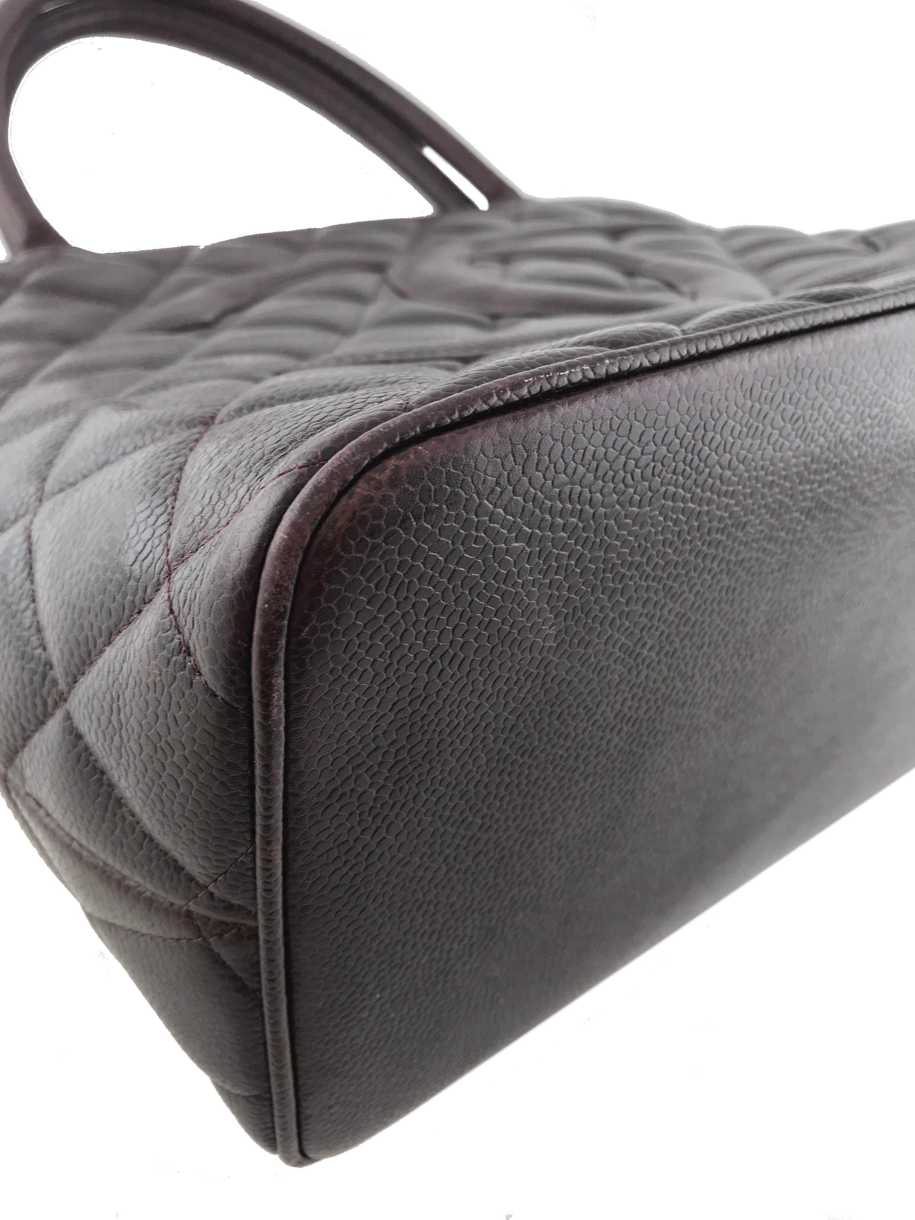 Chanel Quilted Caviar Leather Medallion Tote Bag - Luxury Designer Handbag for Women, Perfect for Work, Travel & Everyday Use