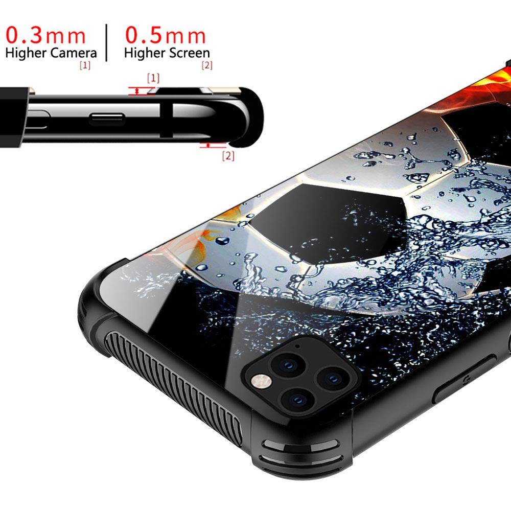 CARLOCA iPhone 11 Case - Shockproof Anti-Scratch Soccer Pattern Phone Cover for Women & Men | Perfect for Sports Fans, Daily Use & Gift Giving