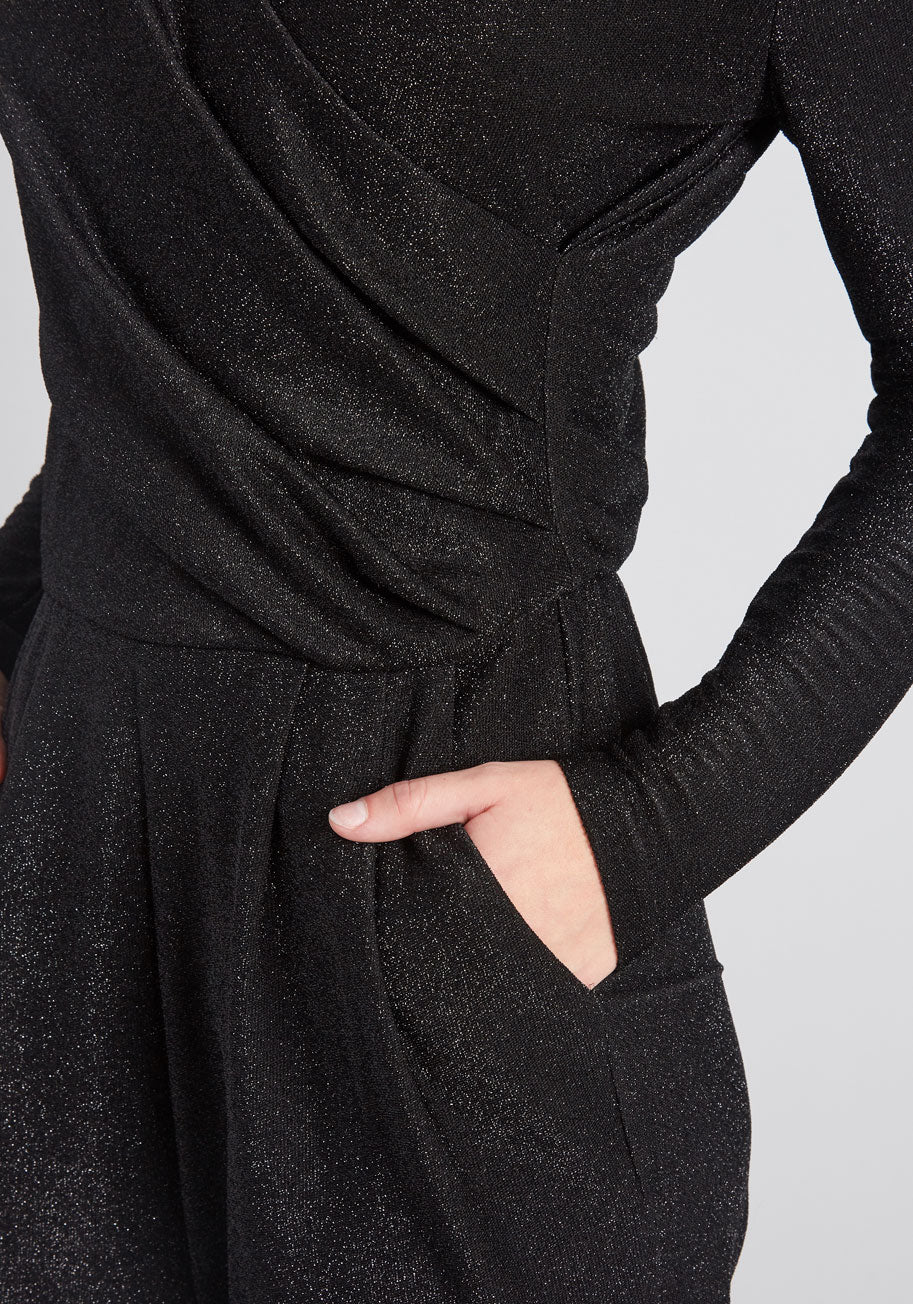 Sparkle Jumpsuit for Women - Shiny Sequin Party Romper - Perfect for Nightclub, Cocktail Party & Special Occasions