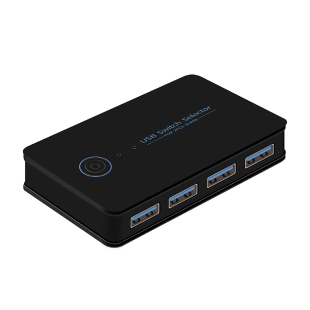 Asinfter USB 3.0 KVM Switch 2 Port 4K HDMI 2 Input 4 Output USB Hub for PC Laptop Keyboard Mouse Printer - Perfect for Home Office & Multi-Device Workspace Setup