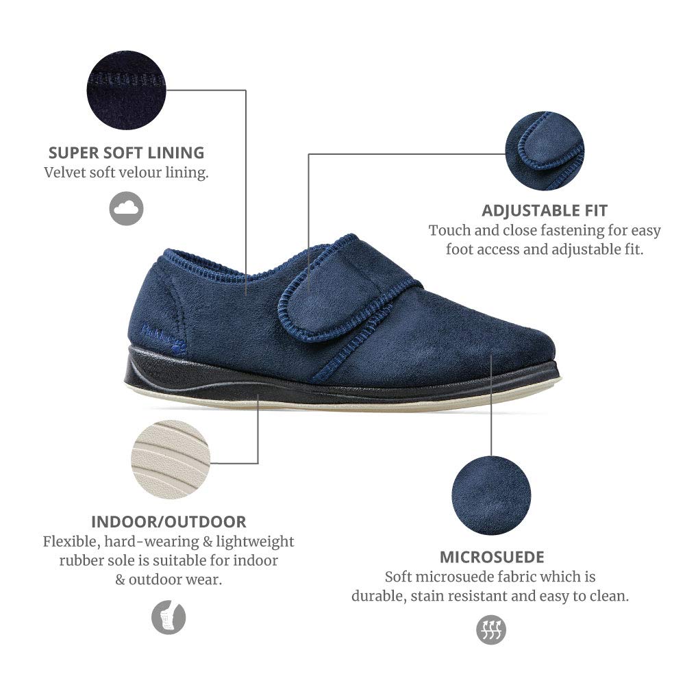 Padders Plus Men's Breathable Low-Top Slippers - Comfortable House Shoes for Indoor Relaxation & Lounge Wear