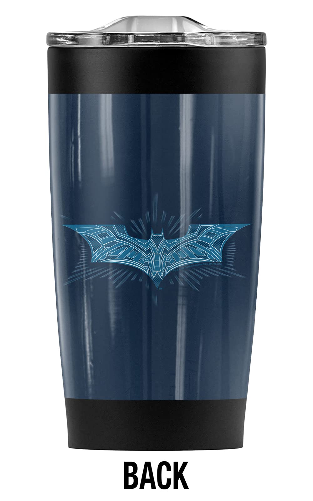 Batman Dark Knight Bat Armor Logo 20 oz Stainless Steel Tumbler - Vacuum Insulated Coffee Travel Mug with Leakproof Sliding Lid | Double Wall Insulation for Hot & Cold Drinks | Perfect for Superhero Fans, Office Commute, Gym & Outdoor Adventures