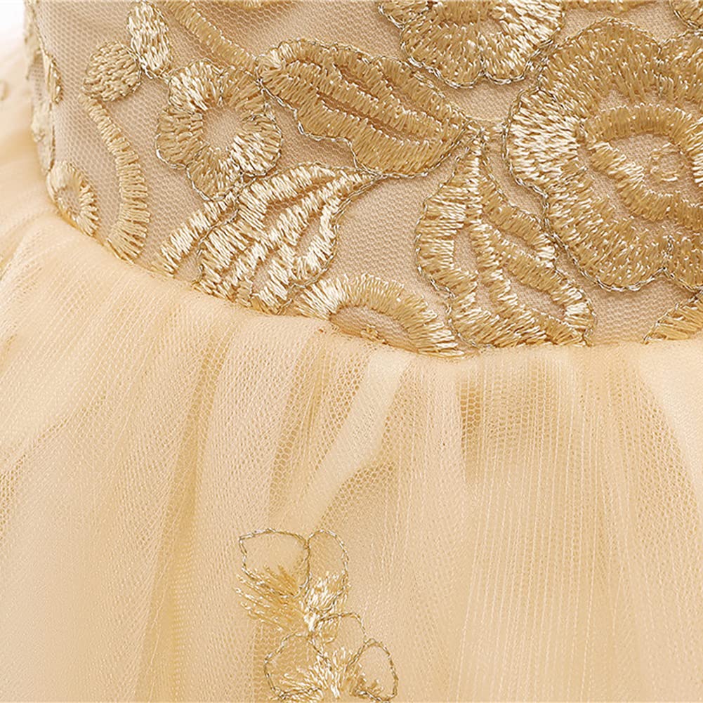 ODASDO Baby Girls Pageant Dress - Toddler Formal Party Gown with Lace & Bowknot Back Headband - Perfect for Birthday Celebrations, Pageants & Special Occasions