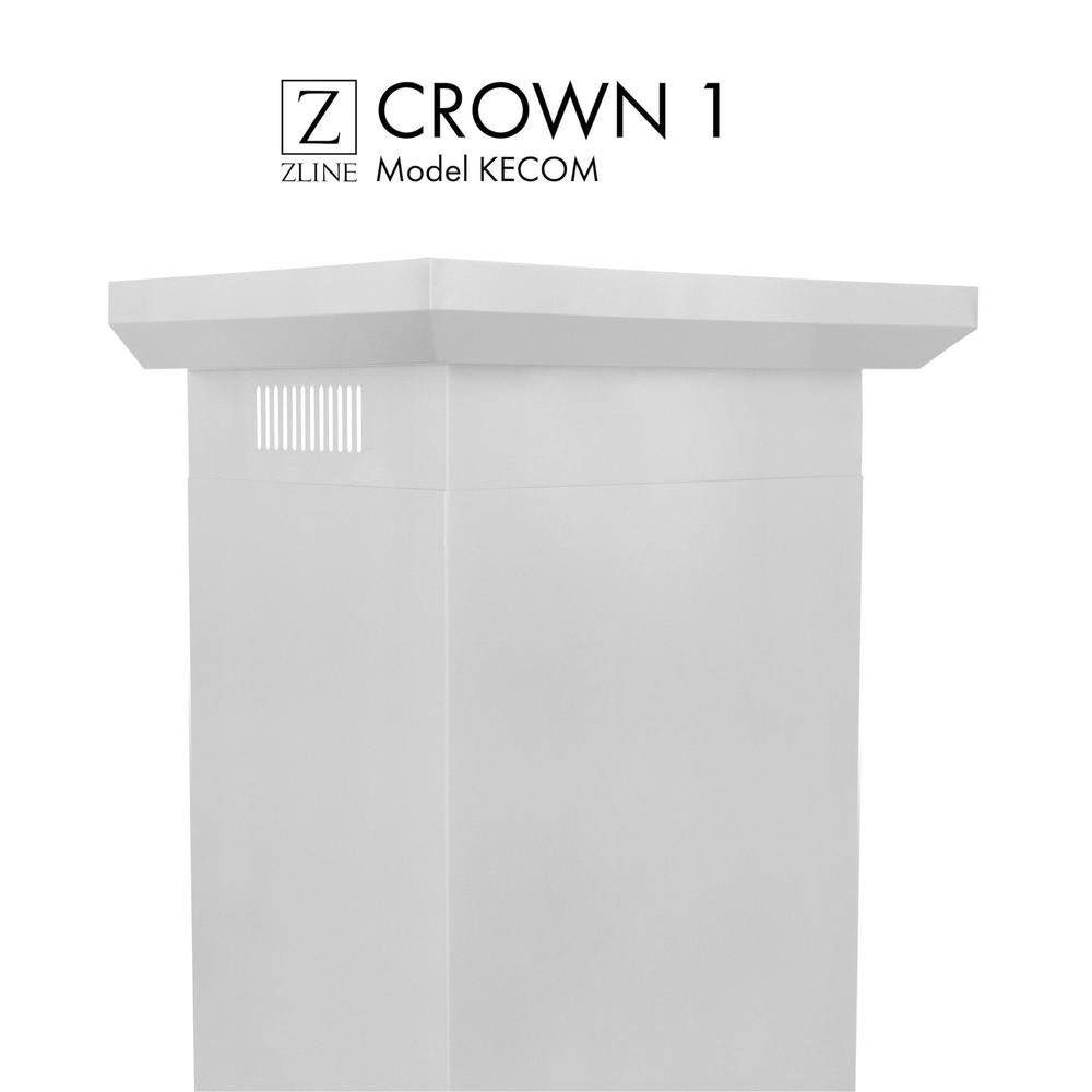 ZLINE CM1 KECOM 30-inch Wall Mount Range Hood with Crown Molding - Stainless Steel Kitchen Vent Hood for Stove Top, Overhead Ventilation for Cooking, Grilling & Baking
