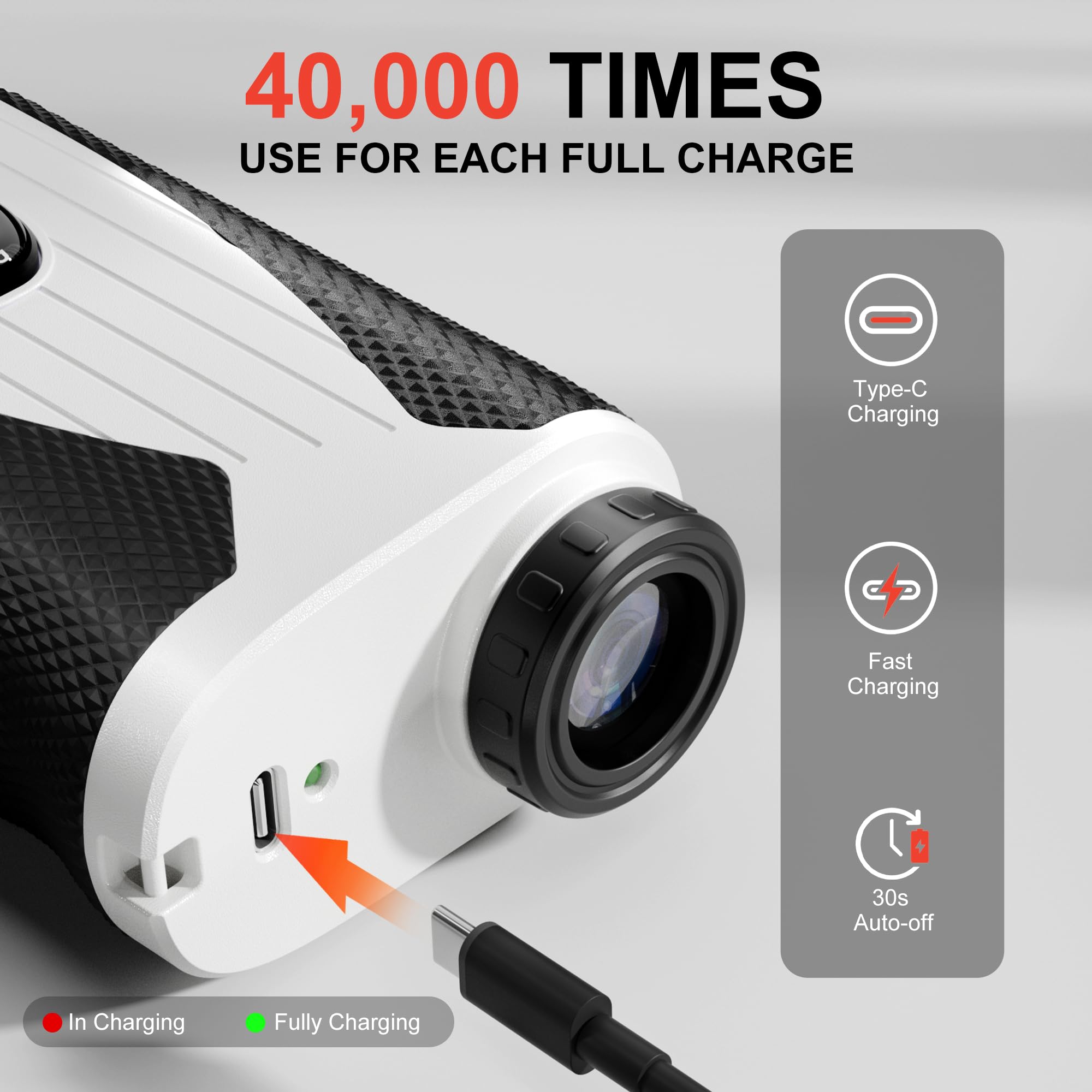Premium Golf Rangefinder with Slope & Flag Lock - 1200 Yard Laser Distance Finder, 7X Magnification, Rechargeable | Perfect for Golf Tournaments, Practice & Hunting | Golf Gifts for Men & Women