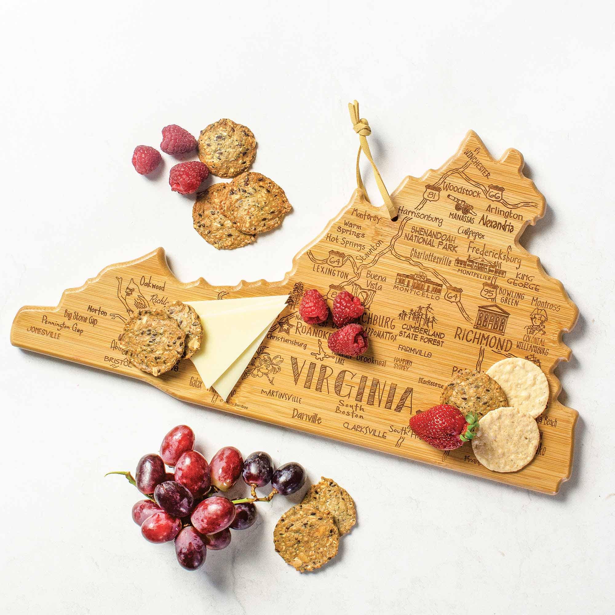 Virginia-Themed Wooden Cutting Board - 16.5
