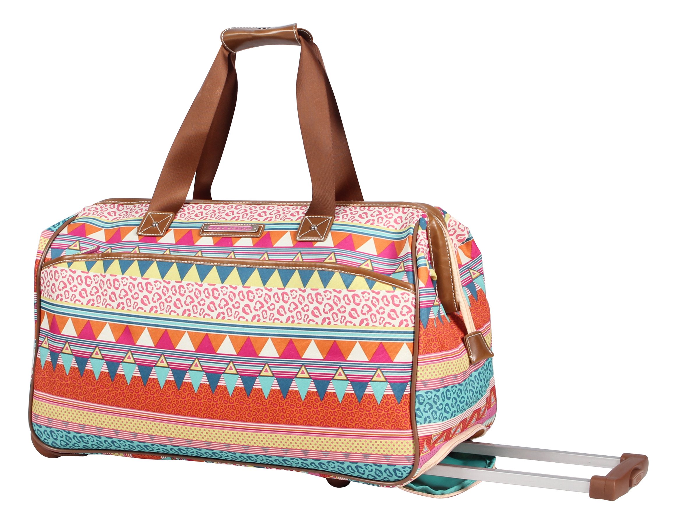 Lily Bloom 22-Inch Rolling Duffel Bag for Women - Lightweight Weekender Overnight Carry-On Luggage with 2 Wheels | Perfect for Travel, Gym & Weekend Getaways