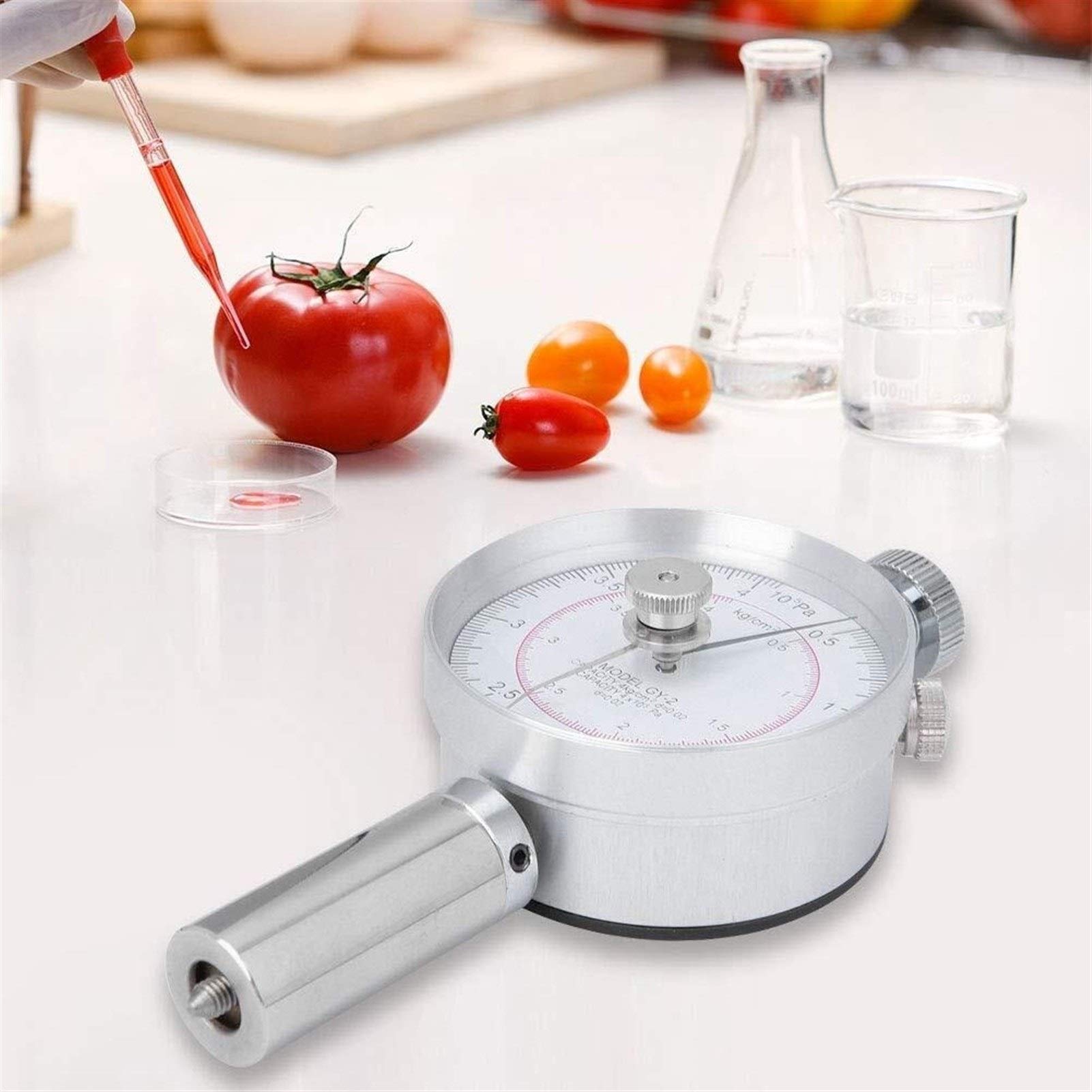 GY-2 Digital Fruit Penetrometer - Professional Fruit Hardness Tester with Measuring Head for Farm, Research & Quality Control | Perfect for Apple, Pear, Peach Testing in Orchards & Laboratories