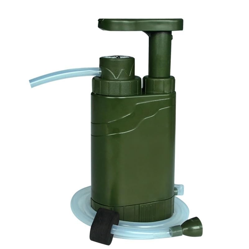 Portable Hand Pump Water Purifier for Hiking, Camping & Travel - Compact Outdoor Water Filter for Emergency, Backpacking & Survival Adventures