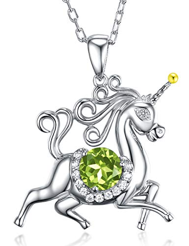 G August Birthstone Peridot Necklace