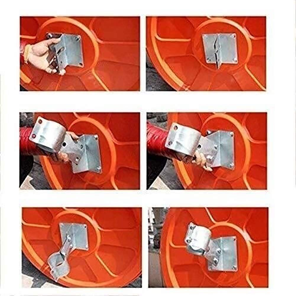 80cm Orange PC Plastic Convex Traffic Mirror - Round Outdoor Blind Spot Mirror for Parking Lots, Driveways, and Road Safety