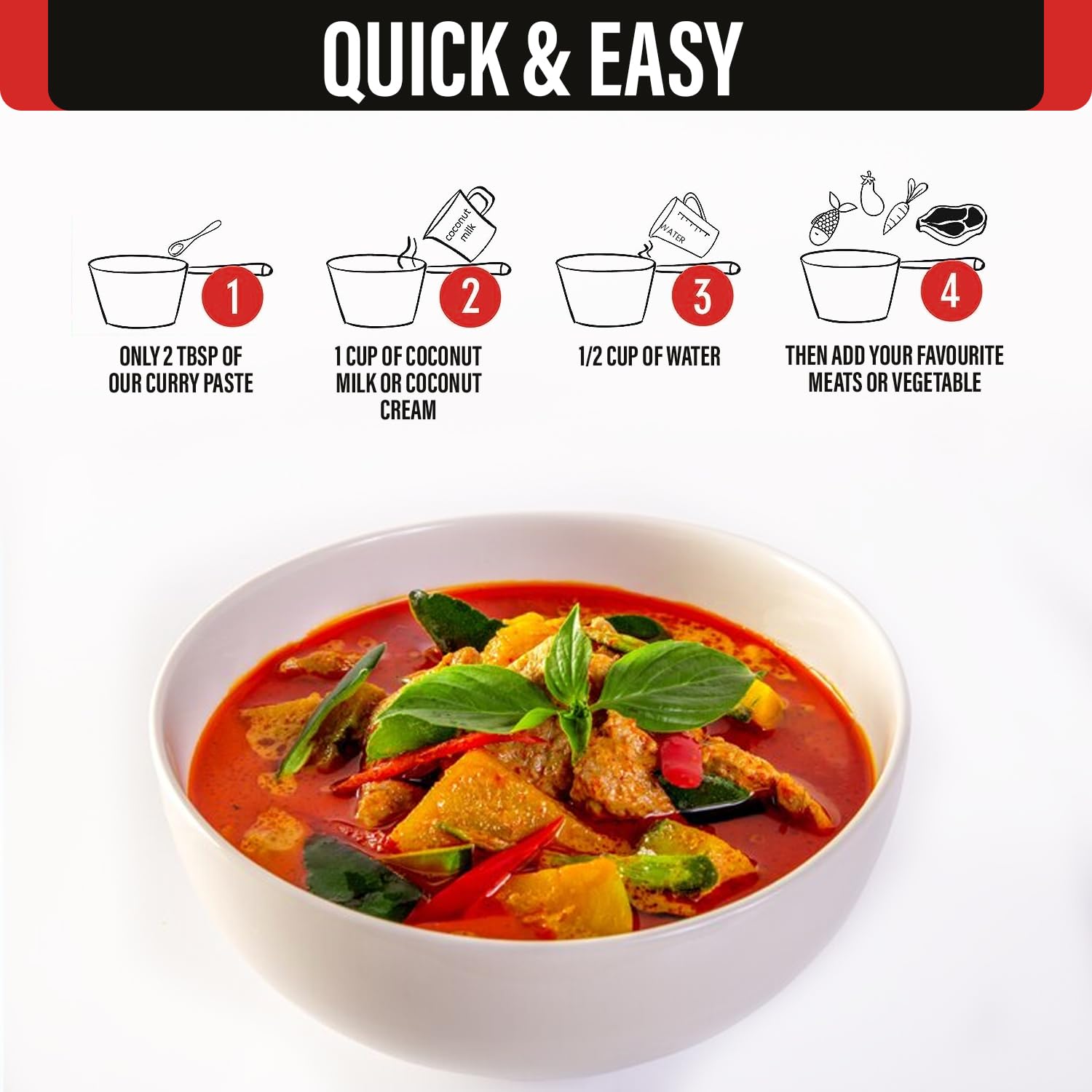 Authentic Thai Red Curry Paste 4oz (2-Pack) - Vegan & Gluten-Free for Asian Cooking