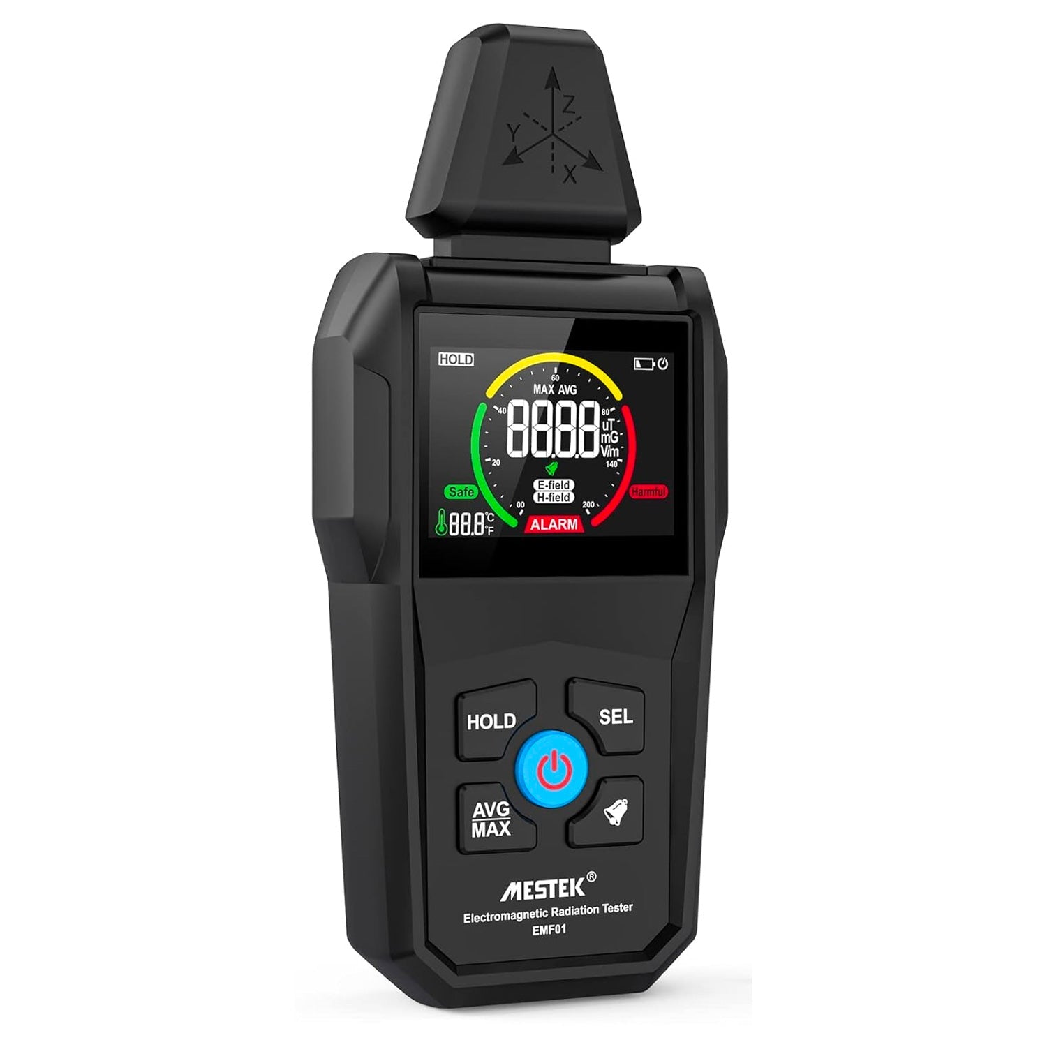 EMF Meter - Digital Electromagnetic Radiation Detector for Home, Office & Travel - Measure EMF/RF Fields from Cell Phones, WiFi & Appliances