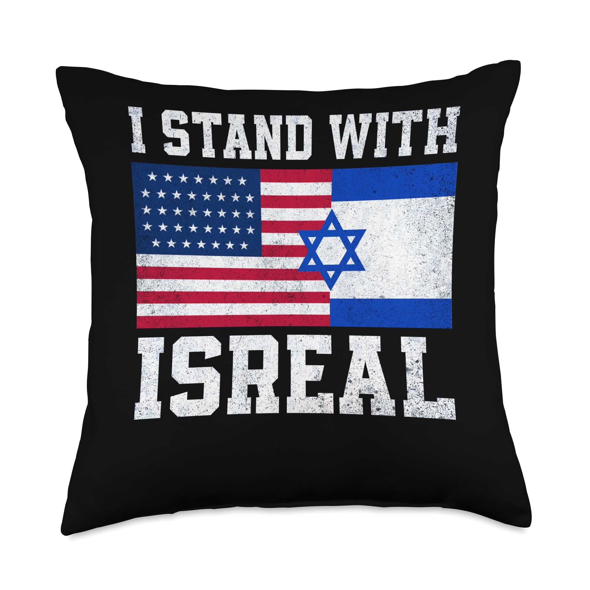 I Stand With Israel T-Shirt & Throw Pillow Set - 18x18 Inch Multicolor Support Gift - Perfect for Protests, Solidarity Events & Home Decor