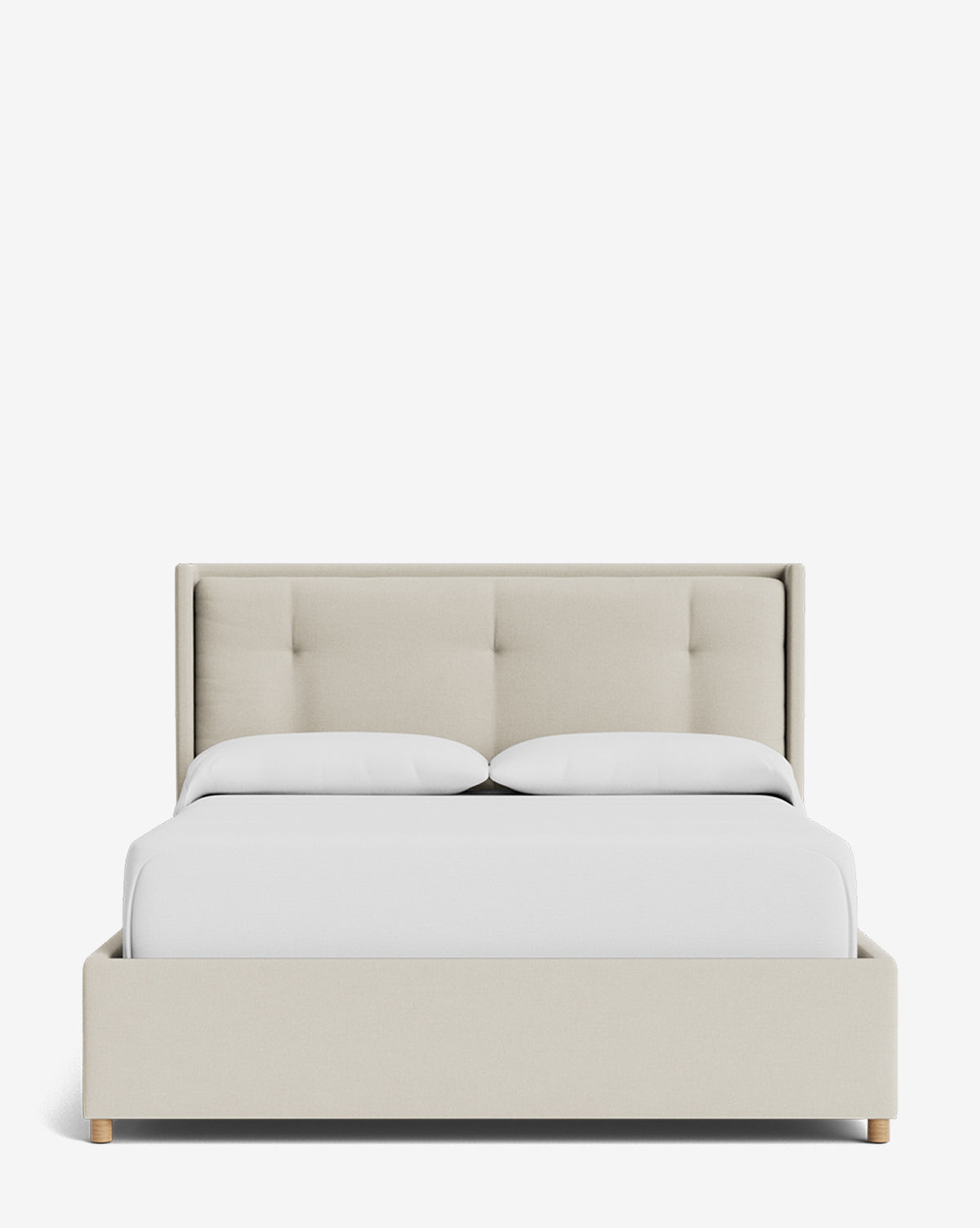 Low Profile Ria Bed Frame with Minimalist Headboard - Perfect for Small Spaces, Modern Bedrooms & Studio Apartments