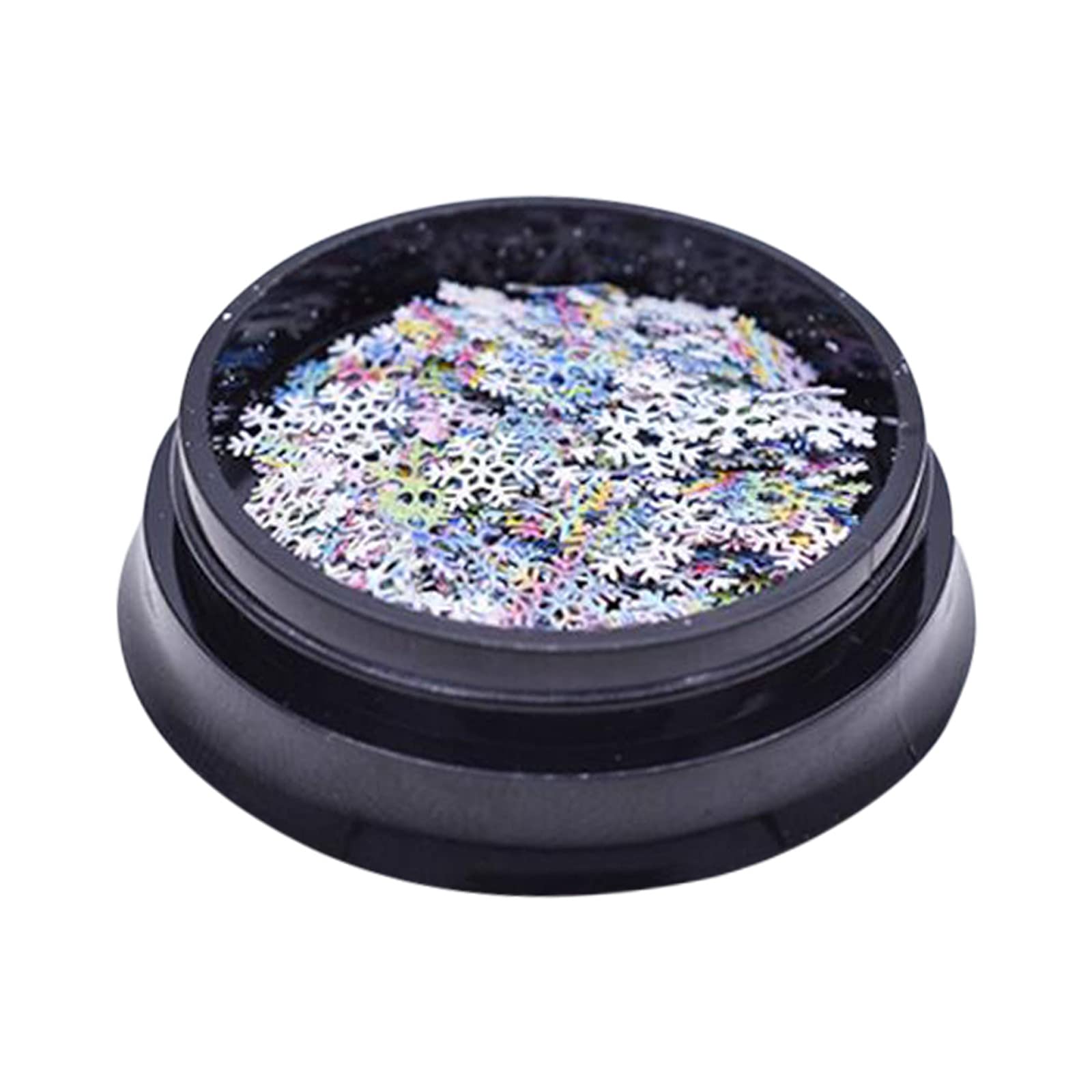 Christmas Snowflake Nail Art Kit - Ultra Thin Sequin Nail Jewelry with Glue & Foil for Holiday Party Manicure | DIY Nail Decoration for Christmas, New Year, Wedding & Special Occasions