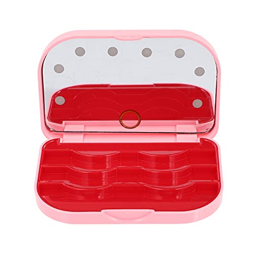 Mobestech Eyelash Organizer Box with LED Mirror for Travel & Makeup
