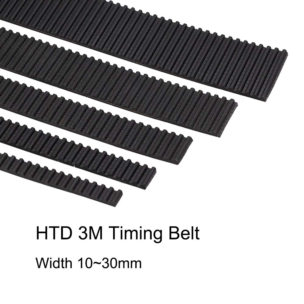 HTD3M Timing Belt 20 Meters Open-Ended Rubber Belt 15mm Width 3mm Pitch Arc Tooth for 3D Printer CNC Machine Parts - Perfect for DIY Repairs and Industrial Automation Projects