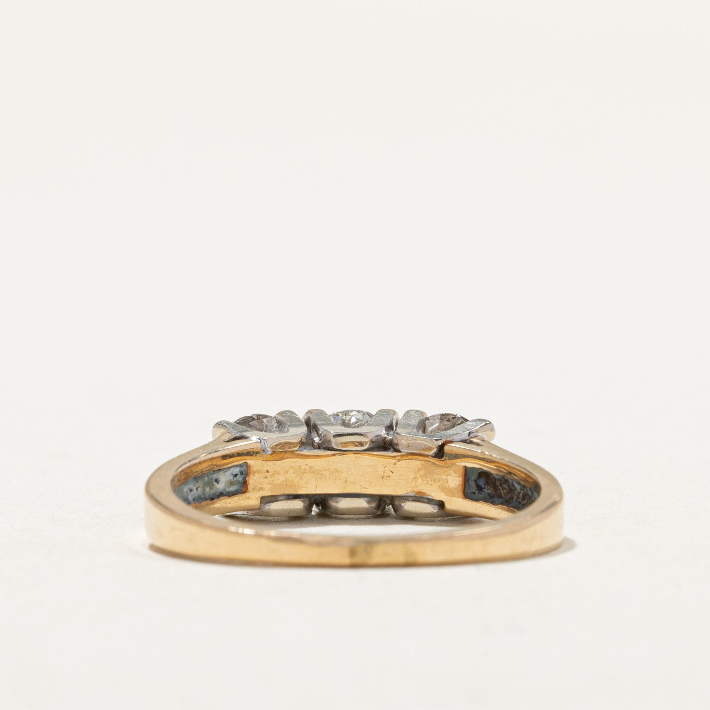 0.40ct Three Stone Diamond Ring | 0.76ctw Total Weight | Size 7.25 | Elegant Engagement, Wedding & Anniversary Jewelry Gift for Her