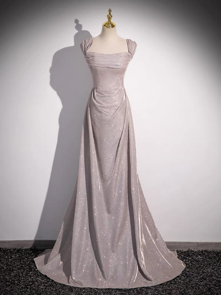 Elegant Off-The-Shoulder A-Line Shiny Long Prom Dress J3237 - Perfect for Homecoming, Evening Gala & Formal Events