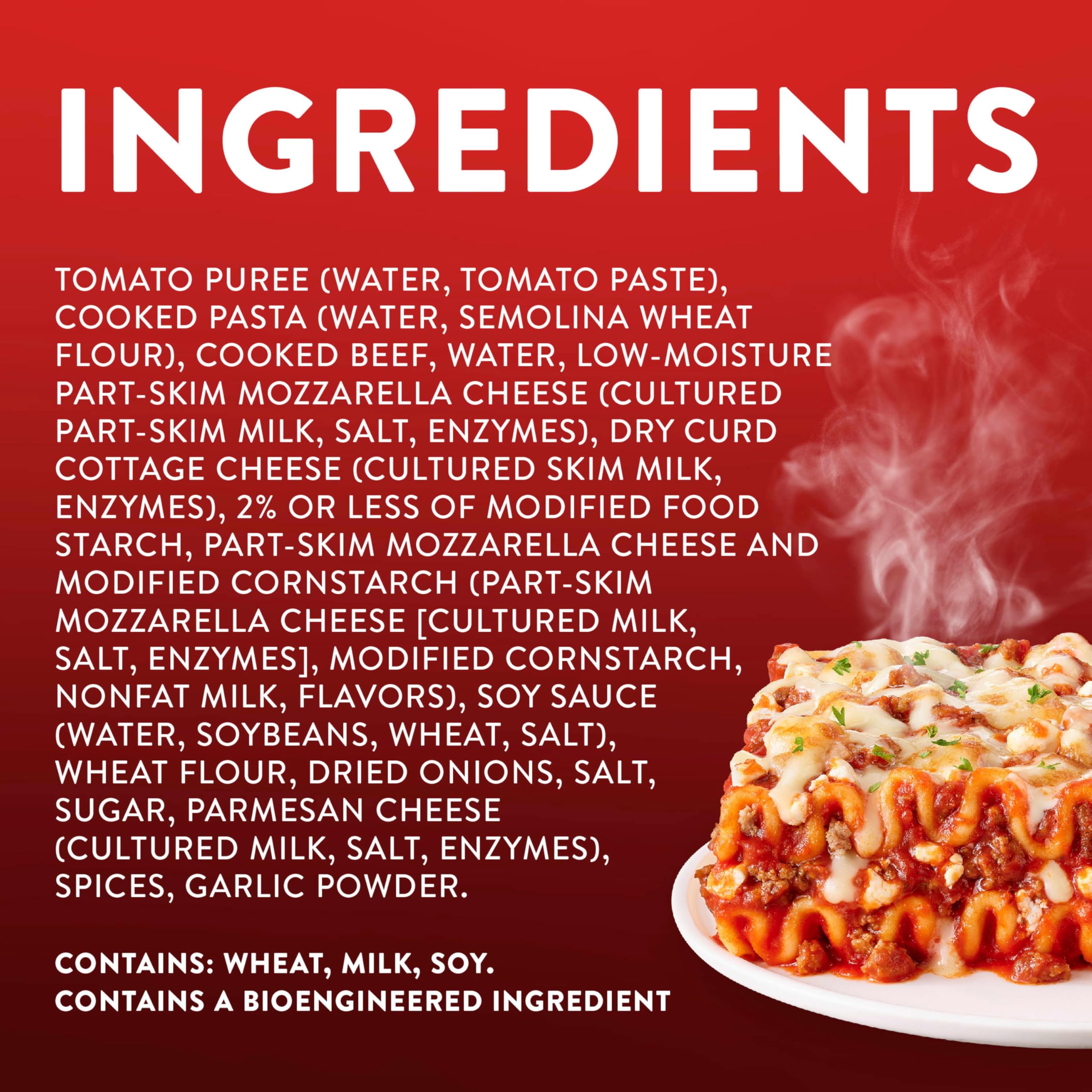 Stouffer's Classic Lasagna with Meat Sauce - Single Serve Frozen Meal | Microwave & Oven Ready | Quick & Easy Dinner for One | Perfect for Busy Weeknights, Office Lunches & College Dorm Meals