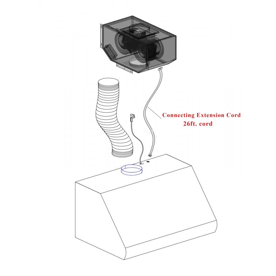 ZLINE Remote Blower Island Mount Range Hood 400/700CFM - Stainless Steel Kitchen Ventilation (GL2i RD/RS) - Perfect for Open Concept Kitchens & Cooking Areas