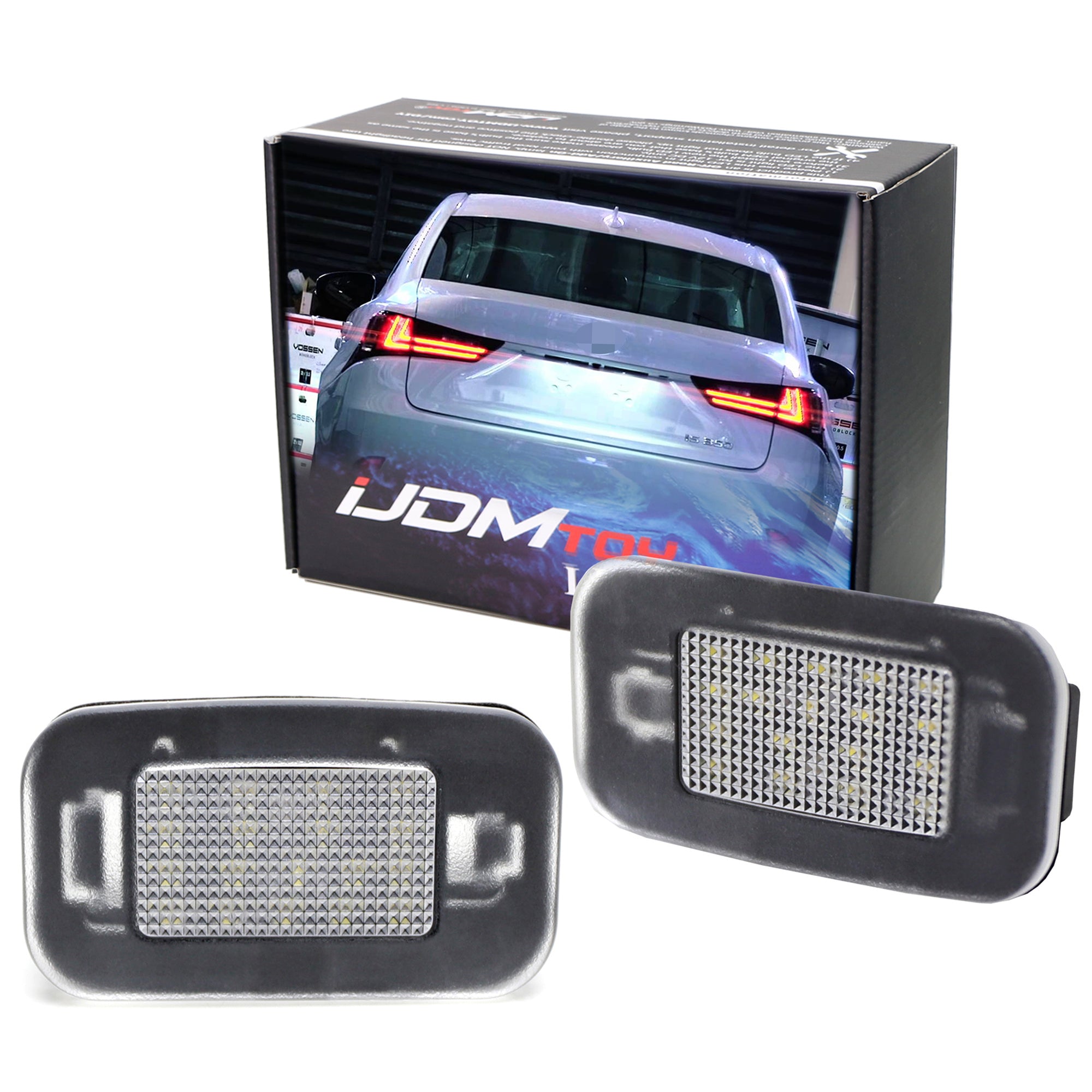 3W Xenon White LED License Plate Lights - Direct Replacement for Lexus IS GS RC Models - Perfect for Nighttime Visibility & Car Customization