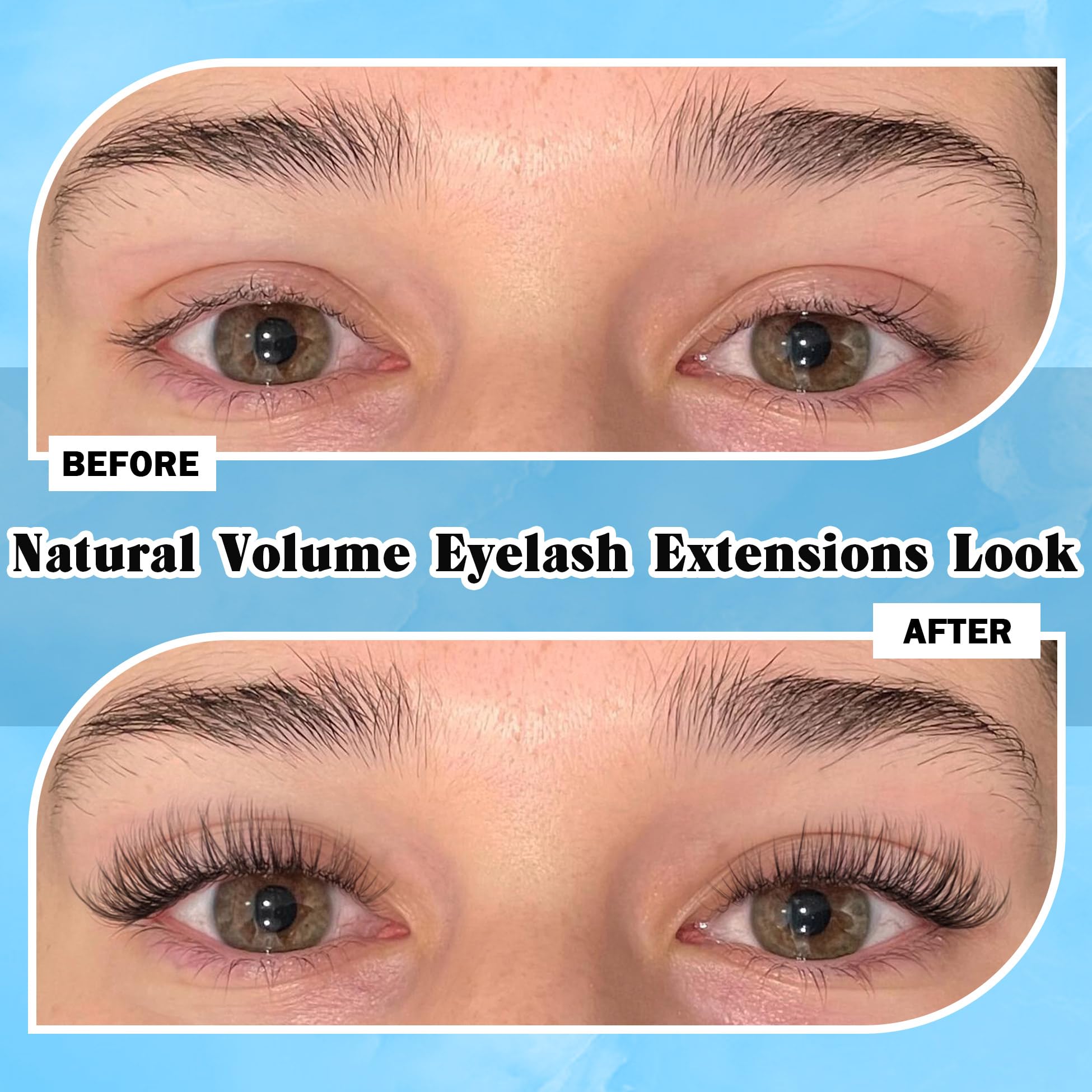 Natural DIY Eyelash Extension Clusters - 144 Pcs Wispy Individual Faux Mink Lashes, C Curl 9-11MM for Home Use | Perfect for Everyday Wear, Special Occasions & Professional Makeup