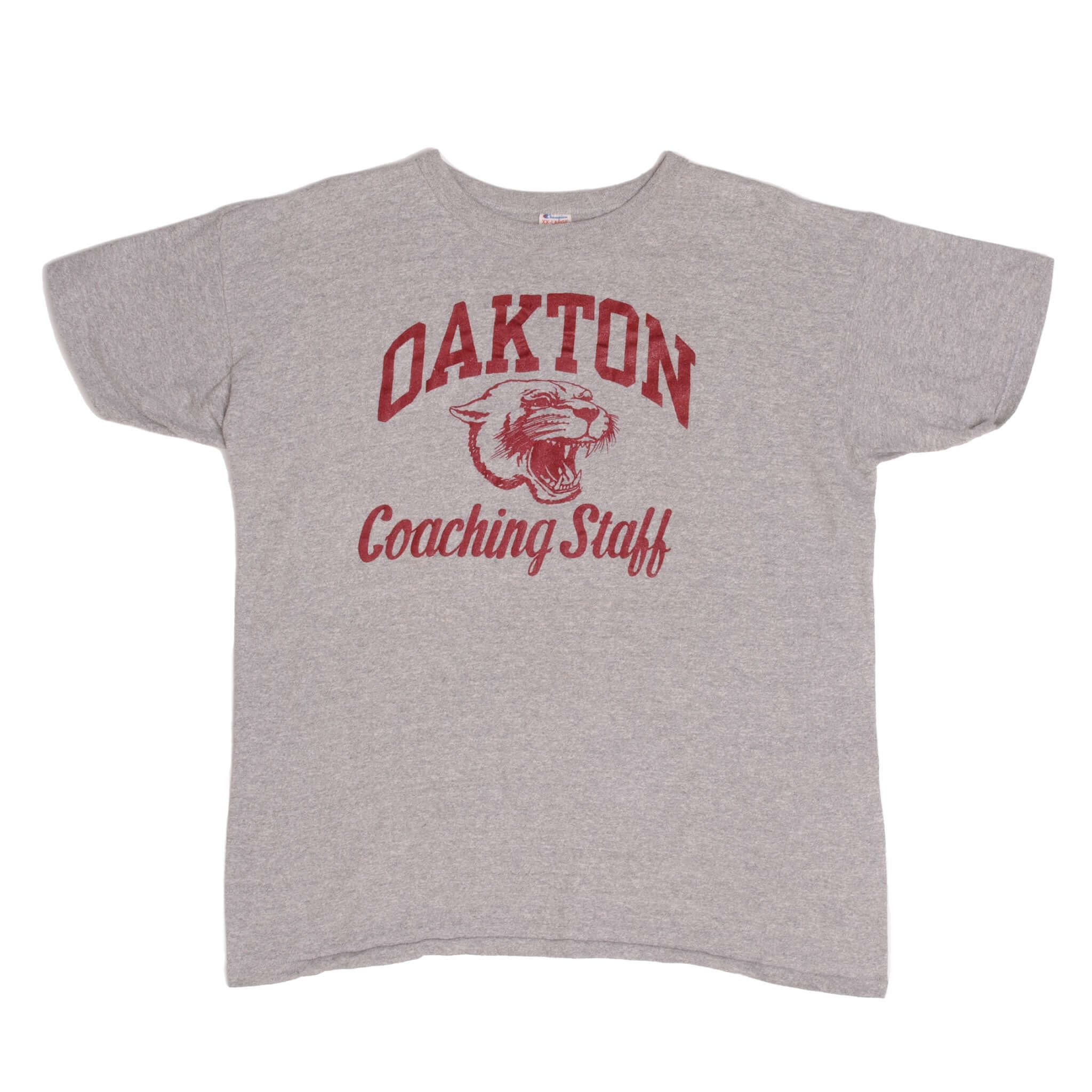 Vintage Champion Oakton T-Shirt 1980s XL Made in USA - Retro Streetwear for Men, Casual Wear & 90s Fashion Collection