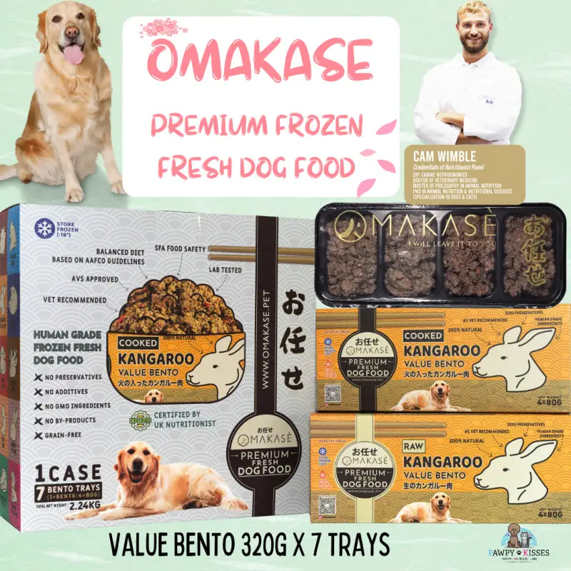 OMAKASE RAW Frozen Dog Food - 10 Flavor Variety Pack, 2.24kg (7 x 320g) - Grain-Free, High Protein Natural Meal for Dogs - Perfect for Raw Diet, Meal Prep & Special Occasions