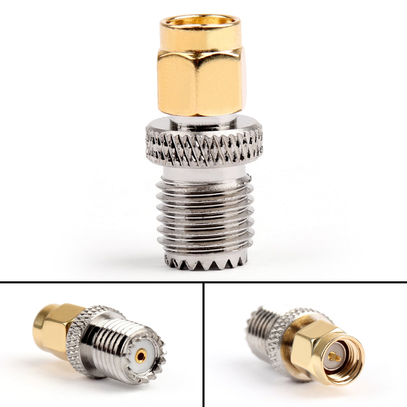 10Pcs SMA Male to Mini UHF Female Straight RF Coaxial Adapter 50Ω - Perfect for Ham Radio, Antenna Connections & CCTV Installations