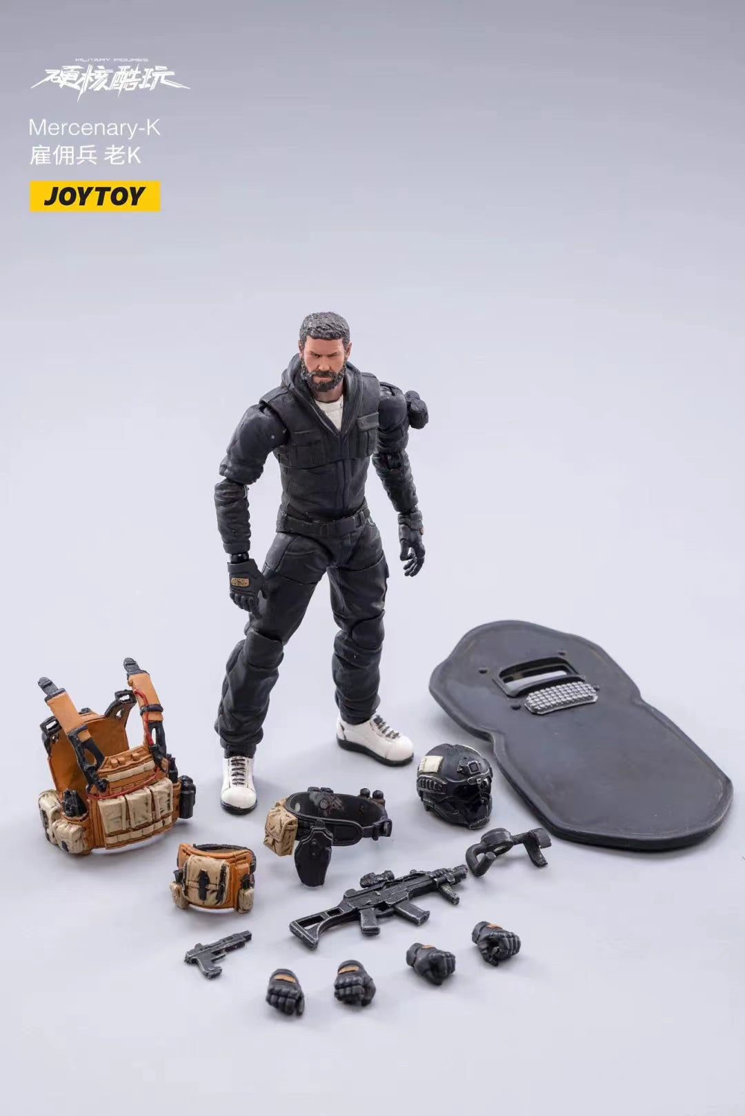 JOYTOY 1/18 Scale Hardcore Mercenary Action Figure - Highly Detailed Collectible Military Model for Display & Gaming Scenes