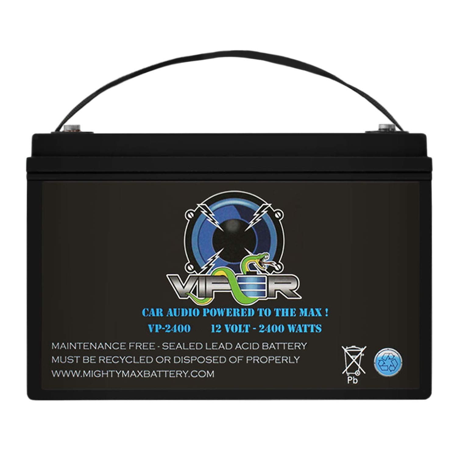 Mighty Max Battery Viper VP-2400 12V 2400W High Performance Car Audio Battery - Compatible with Boss Audio PM2500, Perfect for Car Audio Systems, Subwoofers, and Amplifiers