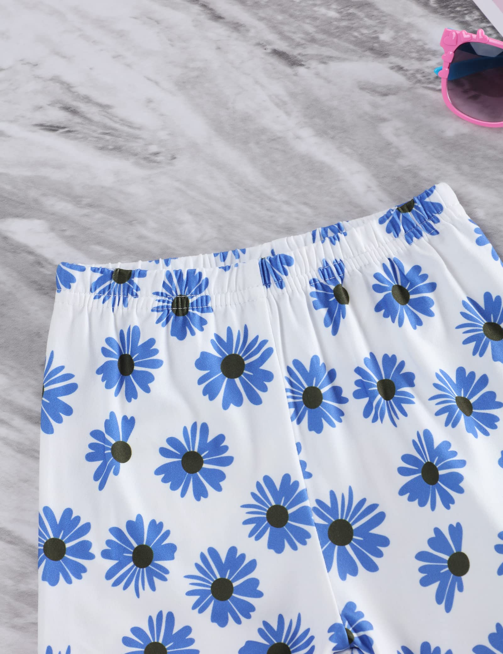 Hipea Toddler Girl Outfits - Floral Sleeveless Tank Top & Shorts Set with Headband for Summer | Cute Playtime & Beach Outfits for Baby Girls