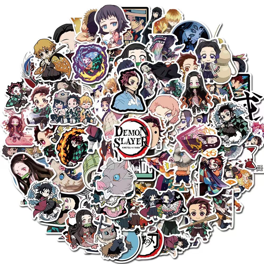100PCS Anime Stickers for Kids - Waterproof Vinyl Decals for Birthday Parties, School Supplies, Scrapbooking & DIY Crafts - Perfect Gift for Children & Anime Fans