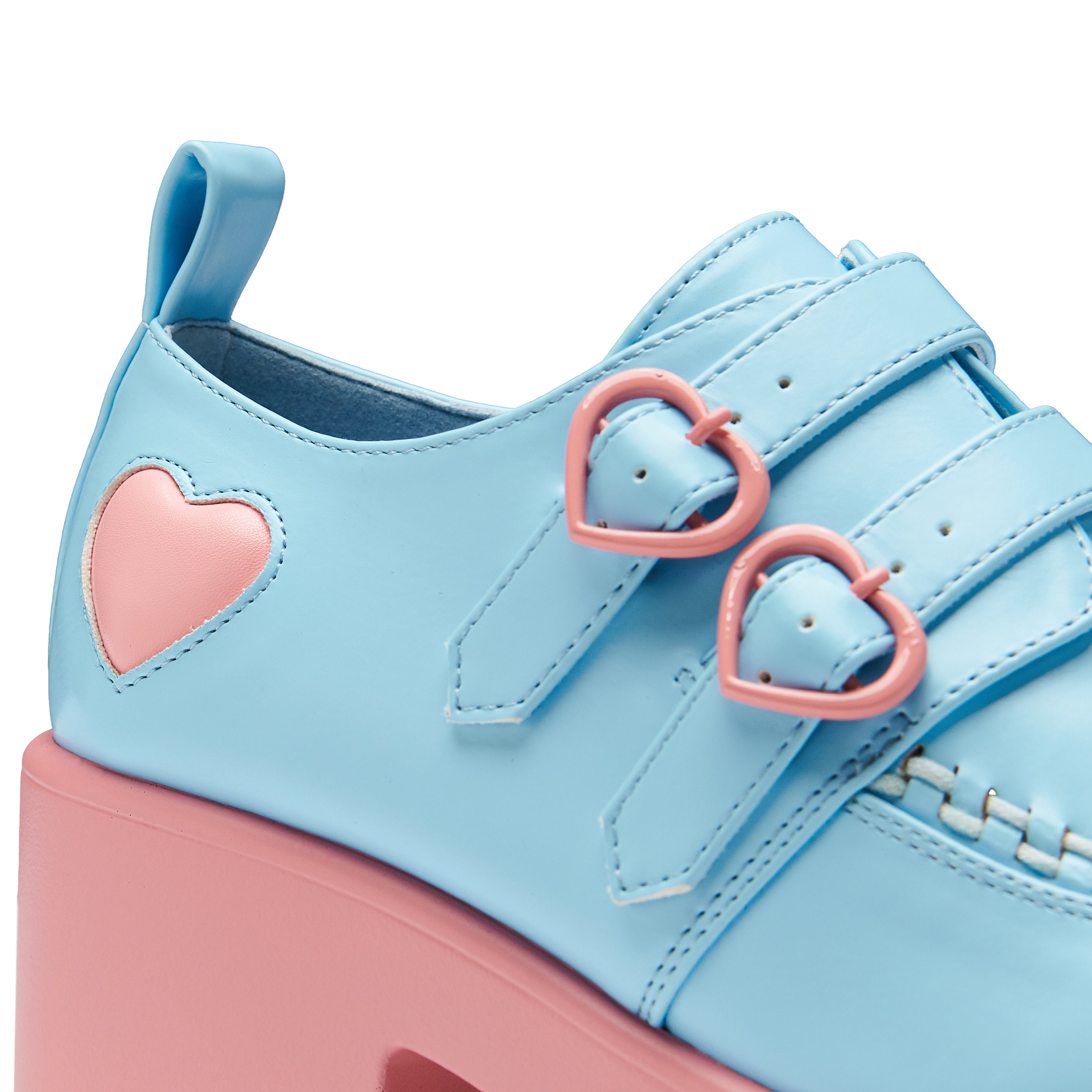 Cotton Candy Dreamscape Blue Oxford Platform Shoes - Stylish & Comfortable for Women's Fashion, Casual Wear & Party Outfits