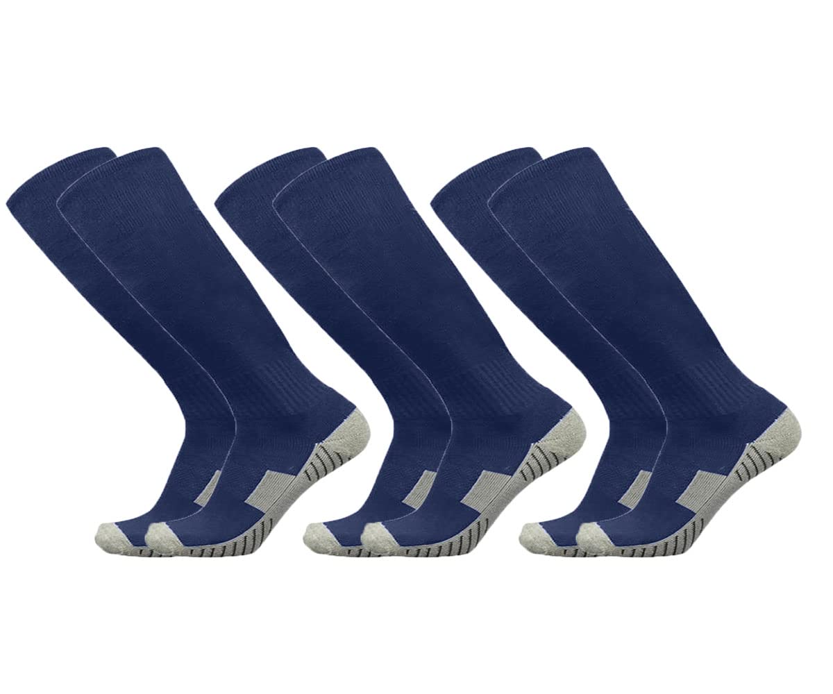 **High-Quality Baseball Socks 3 Pairs for Kids, Youth & Adults (4-20 Years) – Team Sports, Athletic, Soccer, Softball Socks with Cushion – Perfect for Training, Games & Daily Wear**