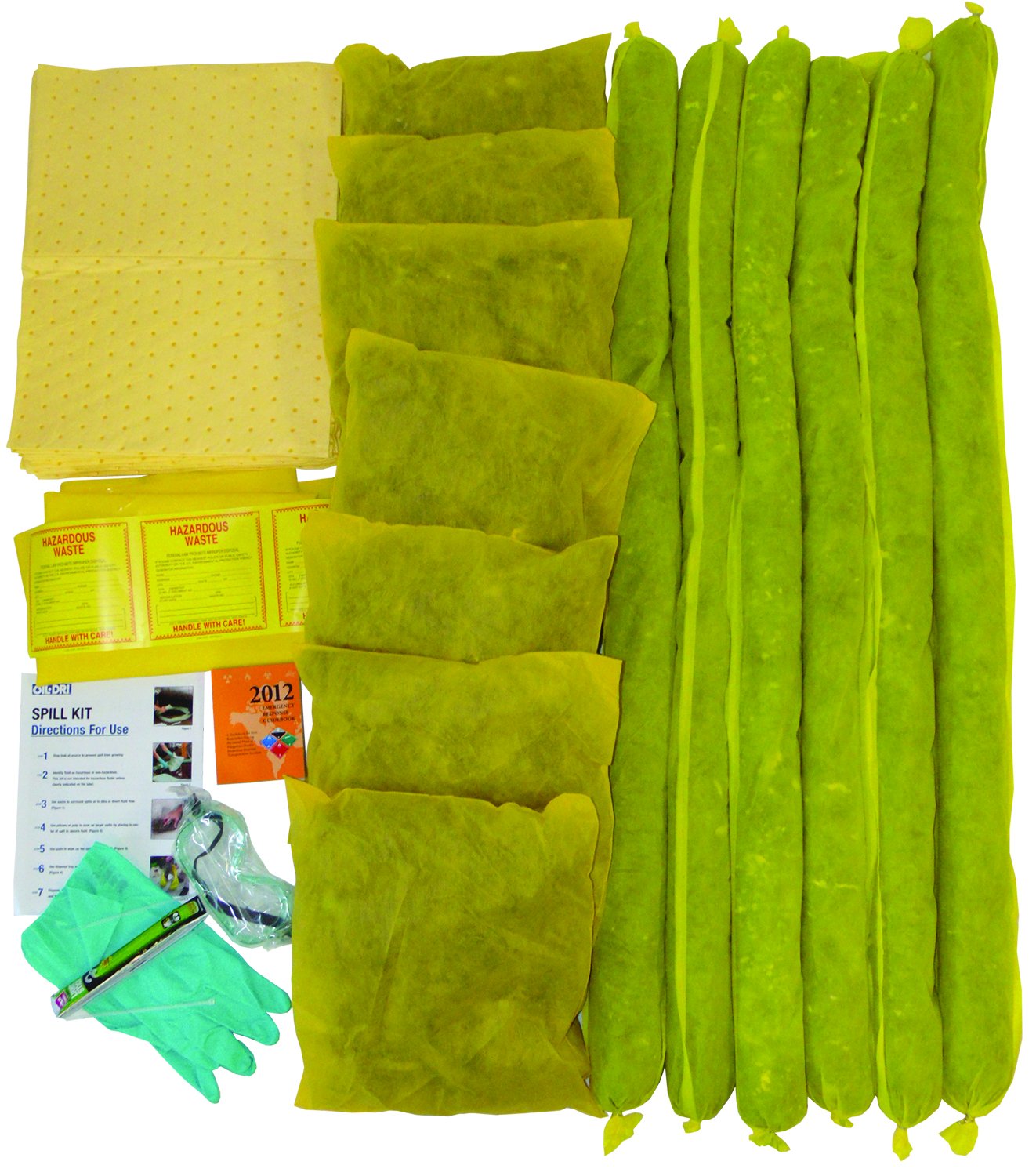 Oil-Dri L90894 20 Gallon Hazardous Material Spill Kit - Absorbent Pads, Socks & PPE for Industrial Chemical Leaks | OSHA Compliant Emergency Response for Warehouses, Factories & Workshops