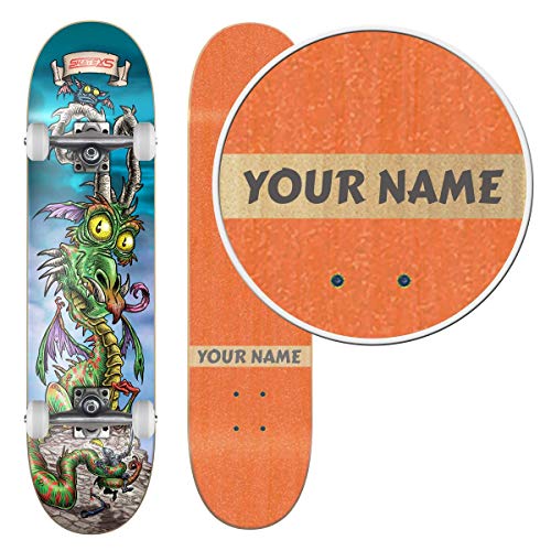 Orange Grip Tape / White Wheels