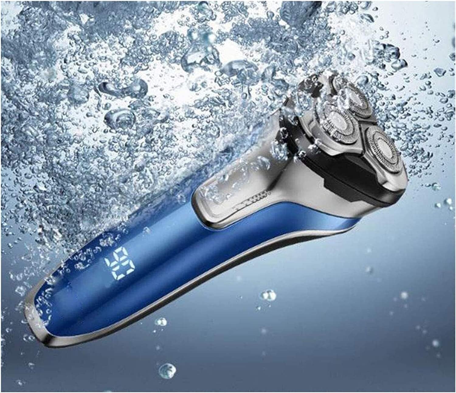 Best Rechargeable Electric Razor for Men - 100% Waterproof Wet & Dry Rotary Shaver with Pop-up Trimmer & LED Display - Perfect for Travel, Gym & Daily Shaving